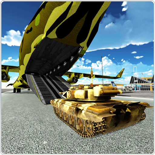 Army Airplane Tank Transporter 3D Icon